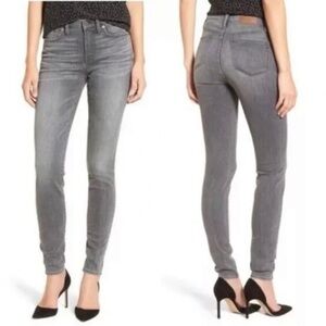 MADEWELL Women 9" High Riser Skinny Jeans Shaw Wash Gray Size 24